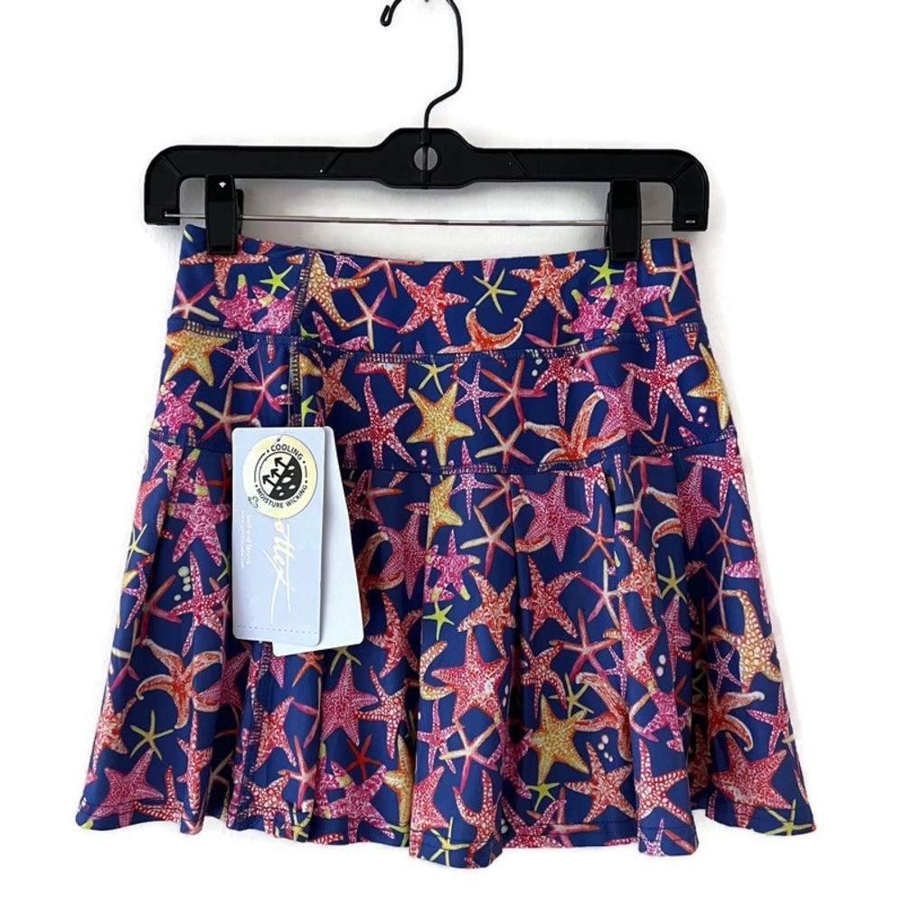 NWT Gottex Golf Tennis Starfish Pickleball Skort Skirt Size Small Ball Short $82